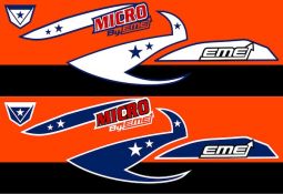 EME Micro Graphic Kit - Orange Gelcoat Example
